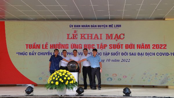 Huyện Mê Linh khai mạc Tuần lễ hưởng ứng học tập suốt đời năm 2022 - Ảnh 3.