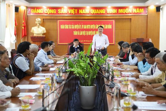 Đoàn công tác huyện Lâm Hà, tỉnh Lâm Đồng thăm, làm việc với huyện Mê Linh - Ảnh 3.