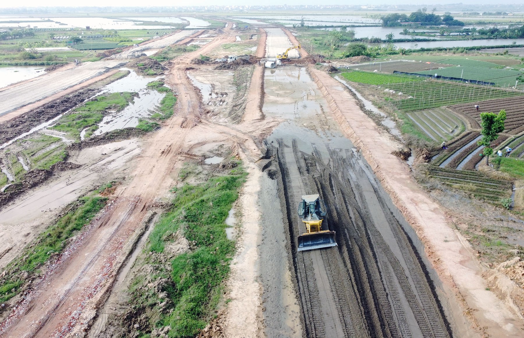 Hình ảnh vành đai 4 qua huyện Mê Linh, Hà Nội đang xây dựng- Ảnh 16.