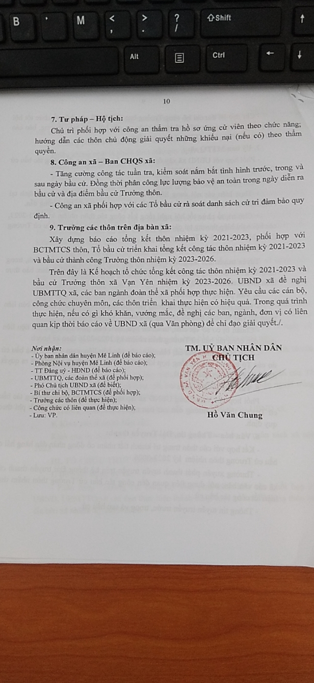 TUYÊN TRUYỀN KẾ HOẠCH VỀ VIỆC TỔNG KẾT CÔNG TÁC THÔN NHIỆM KỲ 2021-2023 VÀ BẦU CỬ TRƯỞNG THÔN NHIỆM KỲ 2023-2026 TRÊN ĐỊA BÀN XÃ VẠN YÊN - Ảnh 10.