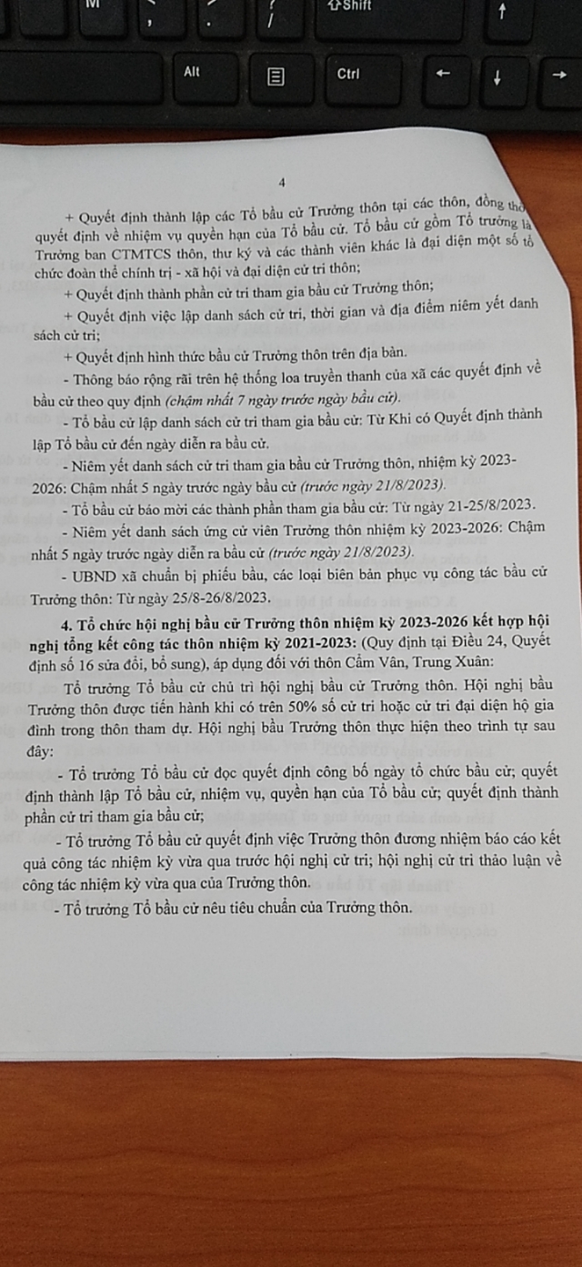 TUYÊN TRUYỀN KẾ HOẠCH VỀ VIỆC TỔNG KẾT CÔNG TÁC THÔN NHIỆM KỲ 2021-2023 VÀ BẦU CỬ TRƯỞNG THÔN NHIỆM KỲ 2023-2026 TRÊN ĐỊA BÀN XÃ VẠN YÊN - Ảnh 4.