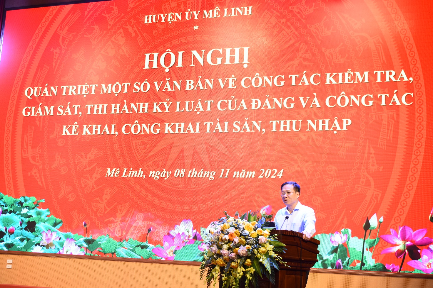 Mê Linh quán triệt các văn bản của Trung ương, Thành ủy về công tác kiểm tra, giám sát, thi hành kỷ luật trong Đảng và công tác kê khai, công khai tài sản, thu nhập- Ảnh 2.