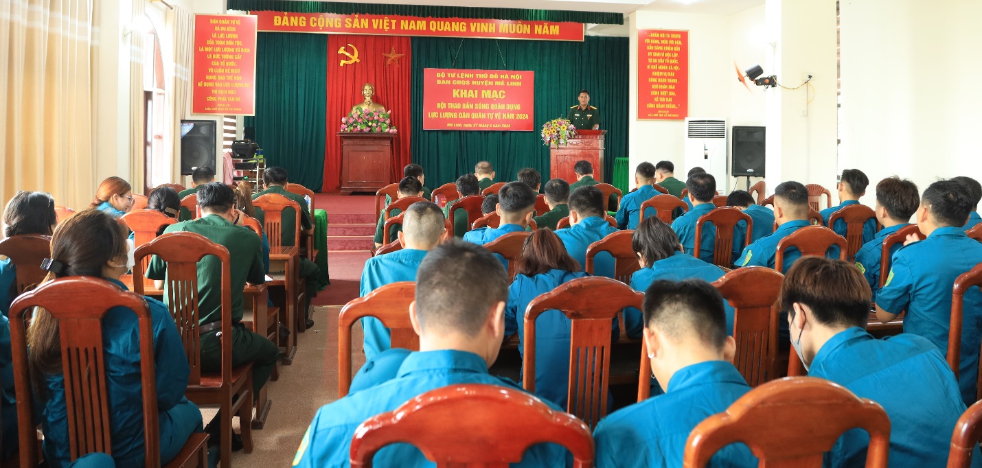 Ban CHQS huyện Mê Linh: Khai mạc Hội thao bắn súng quân dụng và Hội thao Quốc phòng lực lượng Dân quân tự vệ năm 2024- Ảnh 1. Ban CHQS huyện Mê Linh: Khai mạc Hội thao bắn súng quân dụng và Hội thao Quốc phòng lực lượng Dân quân tự vệ năm 2024- Ảnh 1.