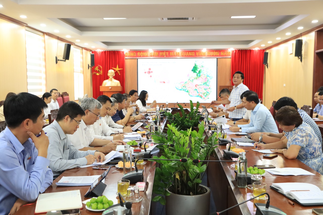 Đoàn giám sát của Quốc hội khảo sát quản lý thị trường bất động sản và phát triển nhà ở xã hội tại huyện Mê Linh- Ảnh 1.