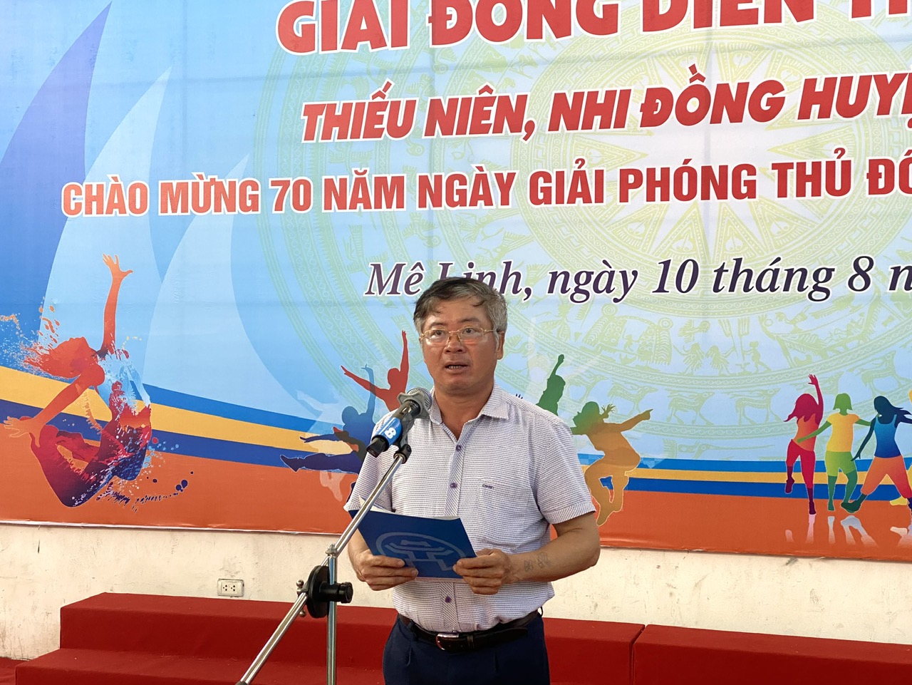Sôi động giải đồng diễn thể thao thiếu niên nhi đồng huyện Mê Linh- Ảnh 2. Sôi động giải đồng diễn thể thao thiếu niên nhi đồng huyện Mê Linh- Ảnh 2.