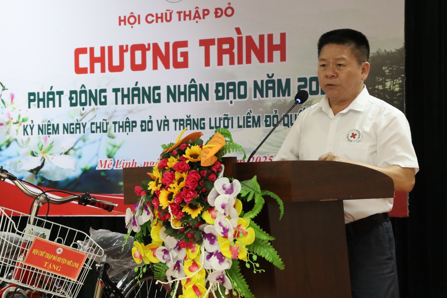 Hội Chữ thập đỏ huyện Mê Linh phát động Tháng nhân đạo năm 2025- Ảnh 1.