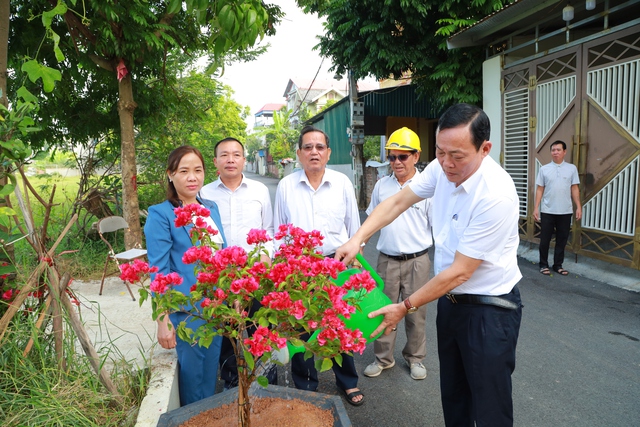 Mê Linh: Ra quân trồng tuyến đường hoa kiểu mẫu tại xã Thanh Lâm - Ảnh 8.