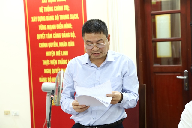 Đoàn khảo sát của Ban Dân vận Thành uỷ khảo sát công tác tôn giáo tại huyện Mê Linh - Ảnh 2.