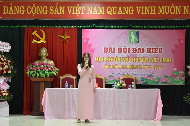 Hội Người mù huyện Mê Linh tổ chức thành công Đại hội đại biểu lần thứ VIII, nhiệm kỳ 2022 - 2027 - Ảnh 13.