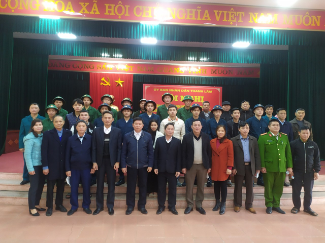 Xã Thanh Lâm tổ chức gặp mặt tân binh nhập ngũ năm 2022; quân nhân hoàn thành nghĩa vụ quân sự, nghĩa vụ công an năm 2021 trở về địa phương - Ảnh 1.