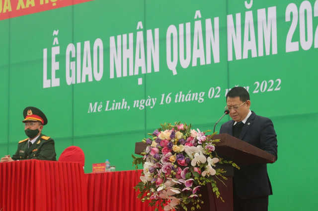 Mê Linh tổ chức thành công Lễ giao nhận quân năm 2022 - Ảnh 4.