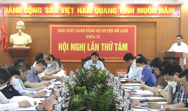 Hội nghị lần thứ Tám Ban Chấp hành Đảng bộ huyện Mê Linh khóa XI, nhiệm kỳ 2020- 2025 - Ảnh 1.