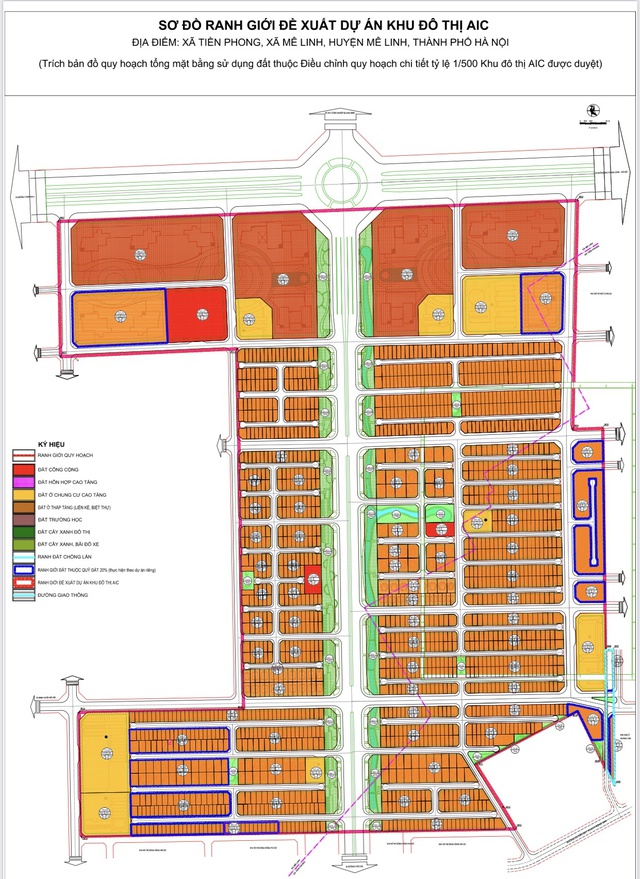 Quyết định chấp thuận điều chỉnh chủ trương đầu tư Dự án Khu Đô thị AIC tại xã Tiền Phong, xã Mê Linh, huyện Mê Linh - Ảnh 1.