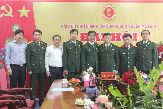 Đại hội Hội Cựu chiến binh cơ quan UBND  huyện Mê Linh nhiệm kỳ 2022-2027 - Ảnh 1.