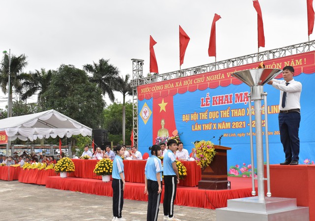 Khai mạc Đại hội TDTT xã Mê Linh lần thứ X năm 2021-2022 - Ảnh 2.