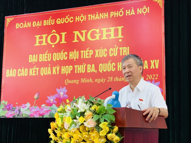 Đại biểu Quốc hội thành phố Hà Nội tiếp xúc cử tri huyện Mê Linh - Ảnh 4.