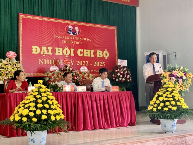 Đại hội điểm chi bộ thôn 1 
xã Thạch Đà nhiệm kỳ 2022-2025
 - Ảnh 1.