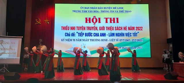 Thị trấn Chi Đông đạt giải A tham gia Hội thi thiếu nhi tuyên truyền giới thiệu sách hè huyện Mê Linh năm 2022 - Ảnh 2.