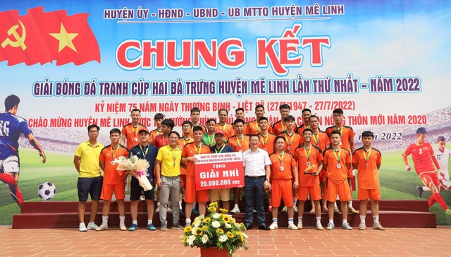 Đội FC Tiền Phong vô địch giải Bóng đá tranh cúp Hai Bà Trưng huyện Mê Linh năm 2022 - Ảnh 5.