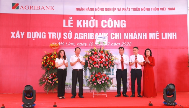 Lễ khởi công xây dựng mới trụ sở làm việc Agribank Chi nhánh Mê Linh - Ảnh 2.