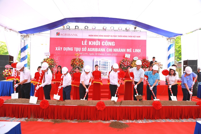Lễ khởi công xây dựng mới trụ sở làm việc Agribank Chi nhánh Mê Linh - Ảnh 5.