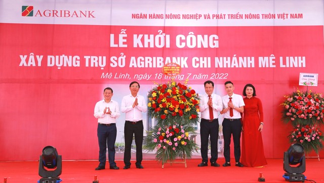 Lễ khởi công xây dựng mới trụ sở làm việc Agribank Chi nhánh Mê Linh