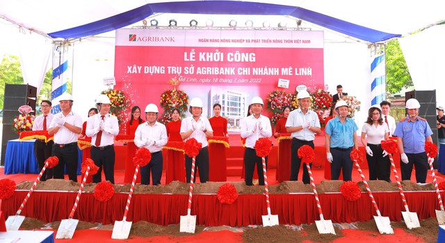 Lễ khởi công xây dựng mới trụ sở làm việc Agribank Chi nhánh Mê Linh - Ảnh 6.