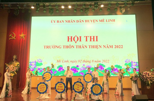 Hội thi Trưởng thôn thân thiện huyện Mê Linh năm 2022: Phát huy bản lĩnh trưởng thôn - Ảnh 9.