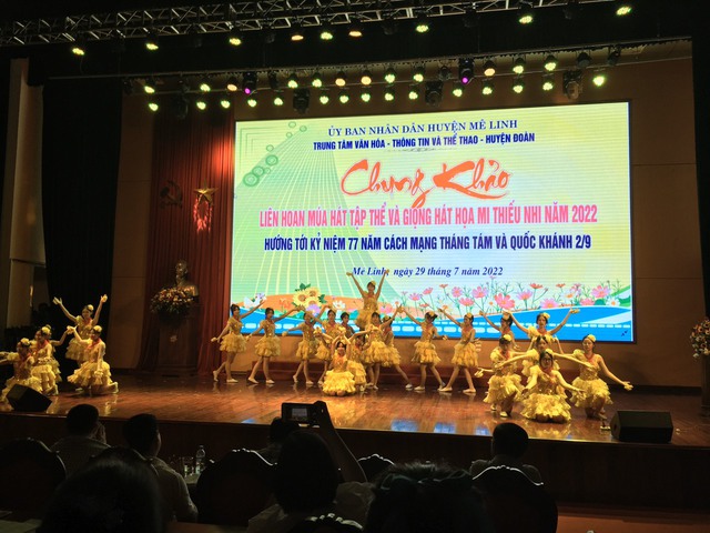 Thị trấn Chi Đông Đạt giải Đặc biệt tham gia liên hoan múa hát tập thể và Giọng hát họa mi thiếu nhi năm 2022 huyện Mê Linh - Ảnh 3.
