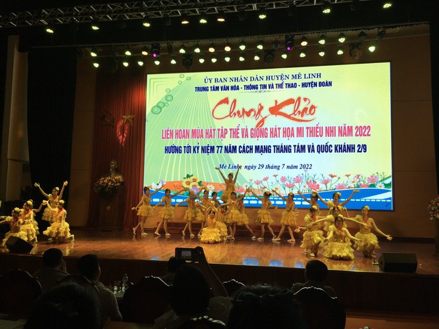 Thị trấn Chi Đông Đạt giải Đặc biệt tham gia liên hoan múa hát tập thể và Giọng hát họa mi thiếu nhi năm 2022 huyện Mê Linh - Ảnh 2.