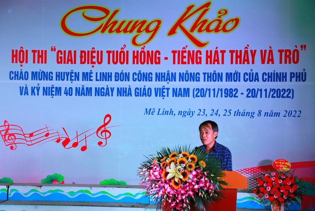 Khai mạc Hội thi &quot;Giai điệu tuổi hồng – Tiếng hát thầy và trò&quot; huyện Mê Linh năm 2022 - Ảnh 2.