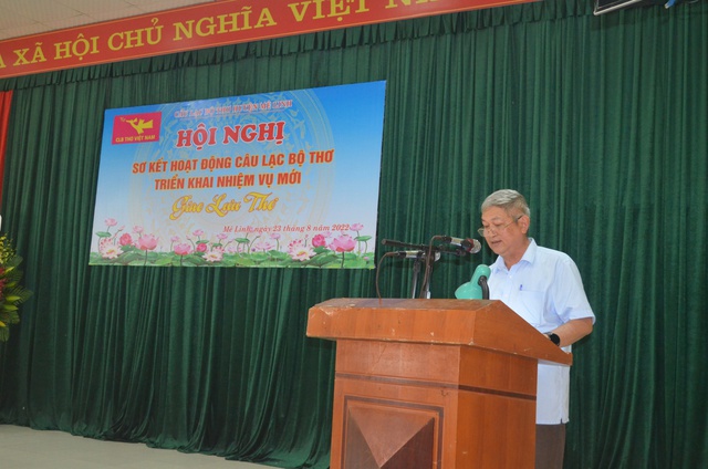 Câu lạc bộ thơ huyện Mê Linh sơ kết hoạt động 8 tháng đầu năm 2022 - Ảnh 6.