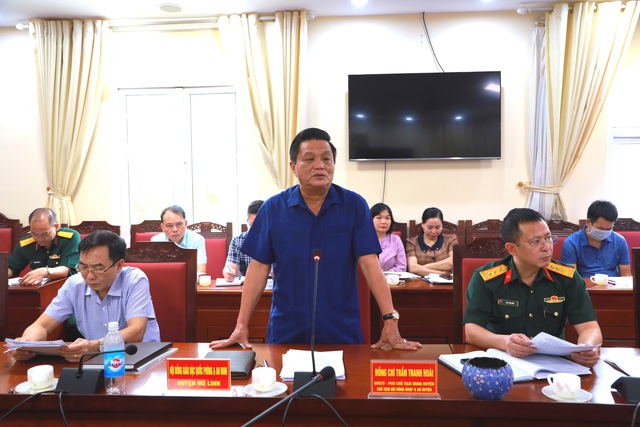Thành phố kiểm tra công tác giáo dục quốc phòng và an ninh tại huyện Mê Linh - Ảnh 3.