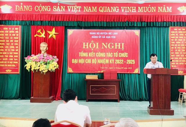 Đảng ủy xã Vạn Yên tổ chức Hội nghị tổng kết công tác tổ chức Đại hội Chi bộ nhiệm kỳ 2022-2025 - Ảnh 2.