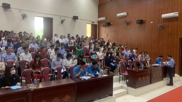 Liên đoàn Lao động huyện Mê Linh tập huấn công tác tổ chức đại hội công đoàn các cấp nhiệm kỳ 2023 – 2028 - Ảnh 1.
