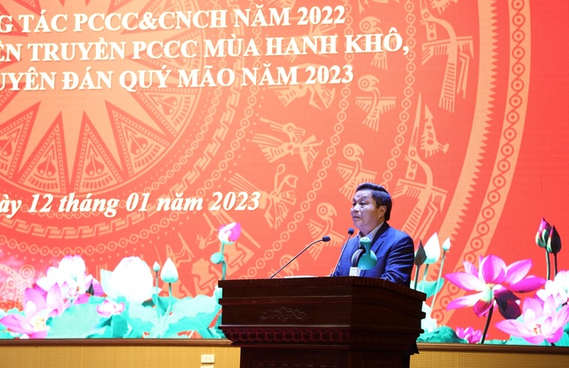 Mê Linh: Tổng kết công tác PCCC & CNCH năm 2022, triển khai chương trình công tác năm 2023 và phát động tuyên truyền PCCC mùa hanh khô, Tết Nguyên đán Quý Mão năm 2023 - Ảnh 4.