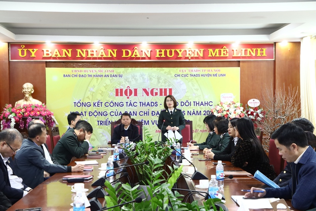 Mê Linh tổng kết công tác Thi hành án Dân sự năm 2022, triển khai nhiệm vụ trọng tâm năm 2023 - Ảnh 2.