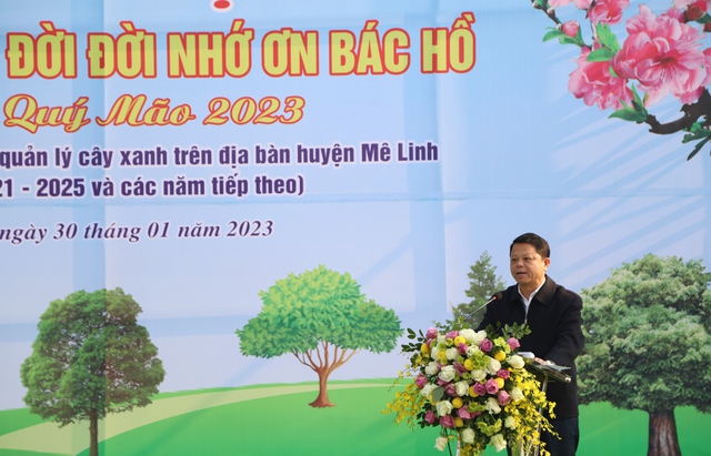 Mê Linh phát động Tết trồng cây Xuân Quý Mão 2023 - Ảnh 3.