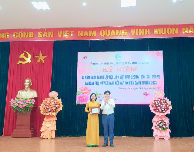 HỘI LIÊN HIỆP PHỤ NỮ THỊ TRẤN QUANG MINH TỔ CHỨC KỶ NIỆM 93 NĂM NGÀY THÀNH LẬP HỘI LHPN VIỆT NAM (20/10/1930-20/10/2023) VÀ NGÀY PHỤ NỮ VIỆT NAM 20/10 - Ảnh 5.