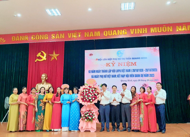 HỘI LIÊN HIỆP PHỤ NỮ THỊ TRẤN QUANG MINH TỔ CHỨC KỶ NIỆM 93 NĂM NGÀY THÀNH LẬP HỘI LHPN VIỆT NAM (20/10/1930-20/10/2023) VÀ NGÀY PHỤ NỮ VIỆT NAM 20/10 - Ảnh 2.