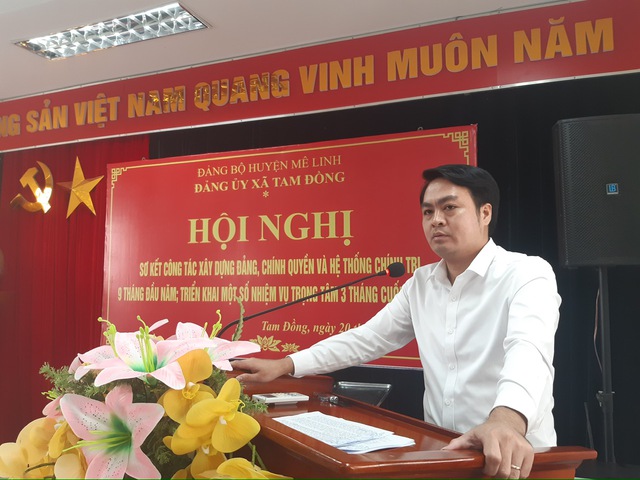 Đảng bộ xã Tam Đồng sơ kết công tác 9 tháng đầu năm và triển khai nhiệm vụ trọng tâm 3 tháng cuối năm 2023 - Ảnh 2.