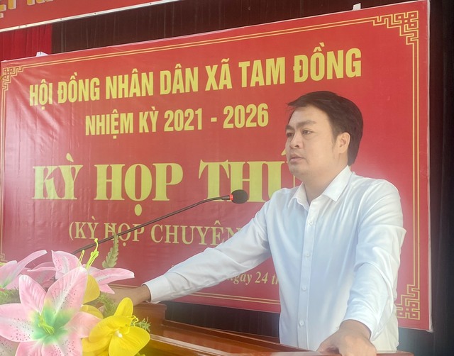HĐND xã Tam Đồng khoá XXIII, nhiệm kỳ 2021 - 2026 tổ chức kỳ họp thứ 8  - Ảnh 2.