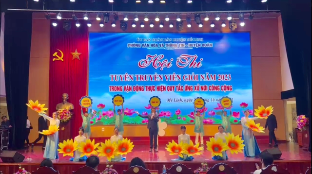 Xã Mê Linh xuất xắc giành giải nhất Hội thi tuyên truyền viên giỏi trong vận động thực hiện Quy tắc ứng xử nơi công cộng trên địa bàn huyện Mê Linh năm 2023 - Ảnh 3.