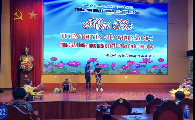 Xã Mê Linh xuất xắc giành giải nhất Hội thi tuyên truyền viên giỏi trong vận động thực hiện Quy tắc ứng xử nơi công cộng trên địa bàn huyện Mê Linh năm 2023 - Ảnh 6.