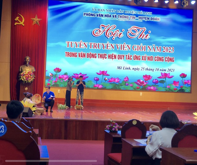 Xã Mê Linh xuất xắc giành giải nhất Hội thi tuyên truyền viên giỏi trong vận động thực hiện Quy tắc ứng xử nơi công cộng trên địa bàn huyện Mê Linh năm 2023 - Ảnh 15.
