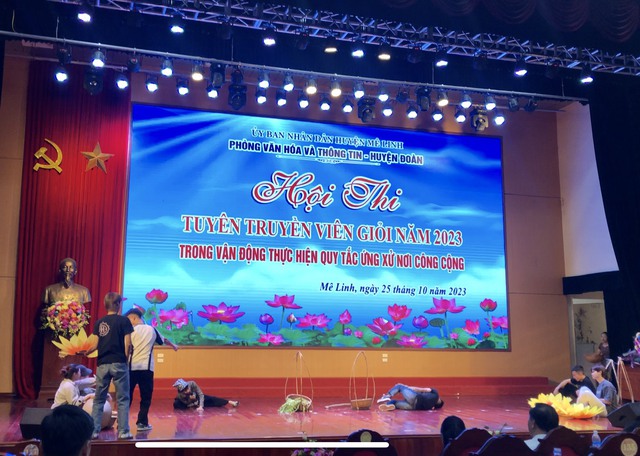 Xã Mê Linh xuất xắc giành giải nhất Hội thi tuyên truyền viên giỏi trong vận động thực hiện Quy tắc ứng xử nơi công cộng trên địa bàn huyện Mê Linh năm 2023 - Ảnh 17.