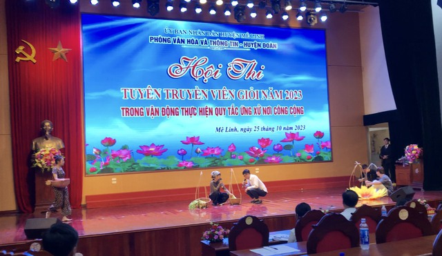 Xã Mê Linh xuất xắc giành giải nhất Hội thi tuyên truyền viên giỏi trong vận động thực hiện Quy tắc ứng xử nơi công cộng trên địa bàn huyện Mê Linh năm 2023 - Ảnh 16.