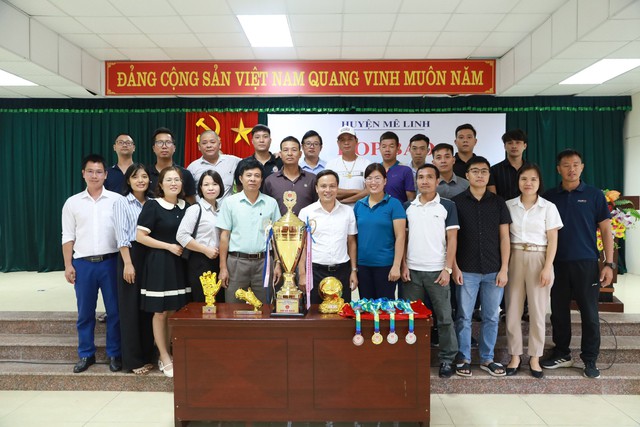 Họp báo giải Bóng đá tranh cúp Hai Bà Trưng huyện Mê Linh lần thứ II, năm 2023 - Ảnh 3.