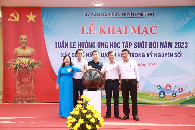 Huyện Mê Linh khai mạc Tuần lễ hưởng ứng học tập suốt đời năm 2023 - Ảnh 3.