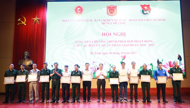 Mê Linh: Tổng kết chương trình phối hợp hoạt động Câu lạc bộ Cựu quân nhân giai đoạn 2018 - 2023 - Ảnh 5. Mê Linh: Tổng kết chương trình phối hợp hoạt động Câu lạc bộ Cựu quân nhân giai đoạn 2018 - 2023 - Ảnh 5.
